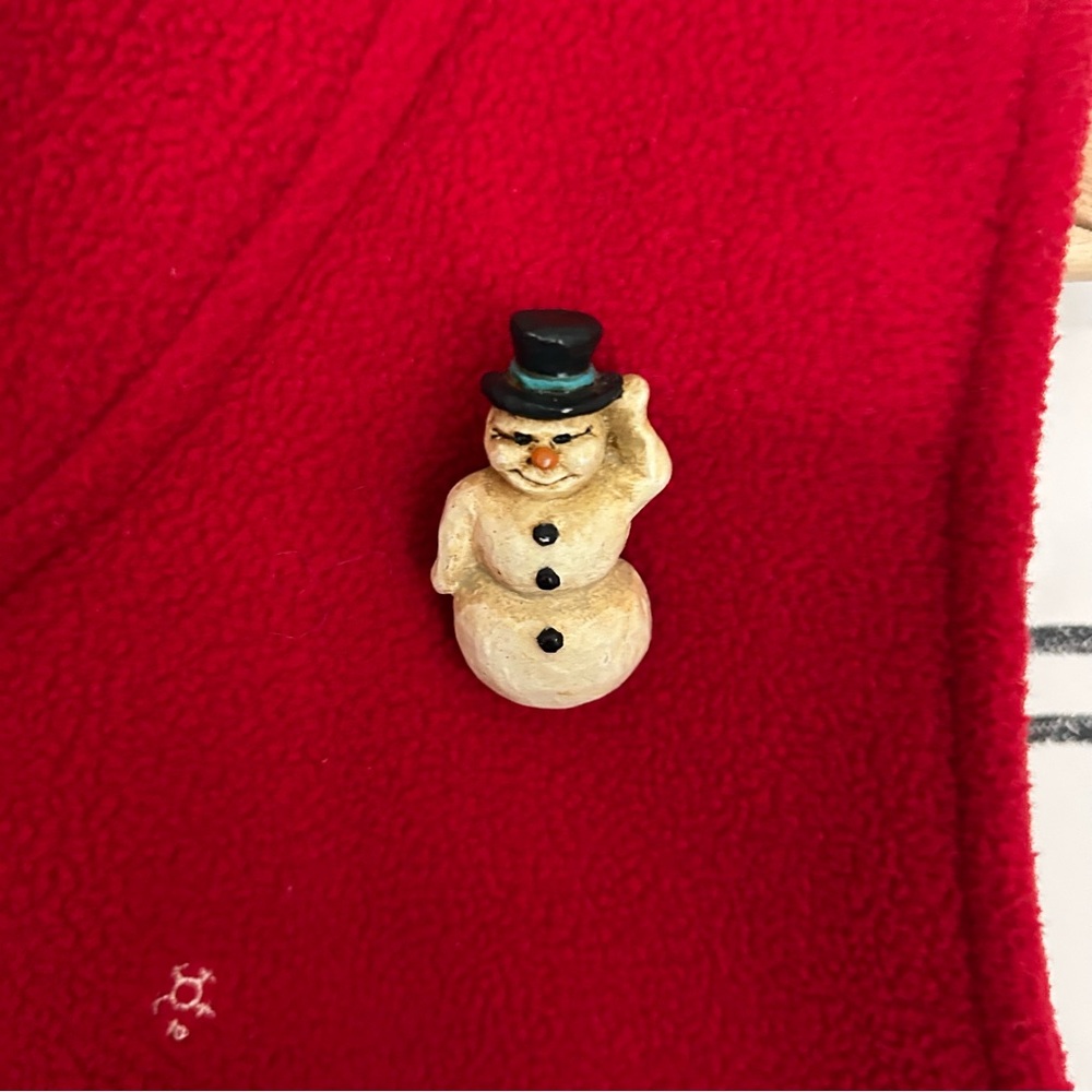 Vintage Red Snowman Christmas Christopher and Banks Vest - Picture 2 of 6